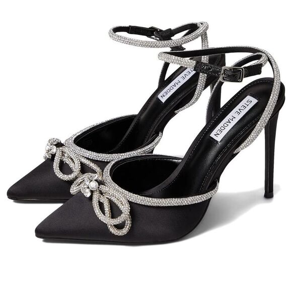 STEVE Madden VALLOREY Embellished Ankle Strap Pumps - Picture 3 of 12